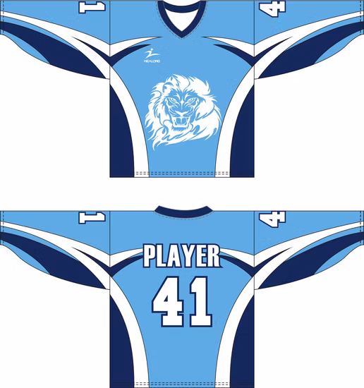 Healong ポリエステル完全染料昇華 USA ホッケー ソックス アイス ホッケー ジャージ